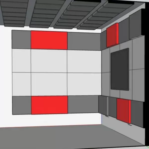 Installation von Akustikplatten in einem berühmten Radiostudio