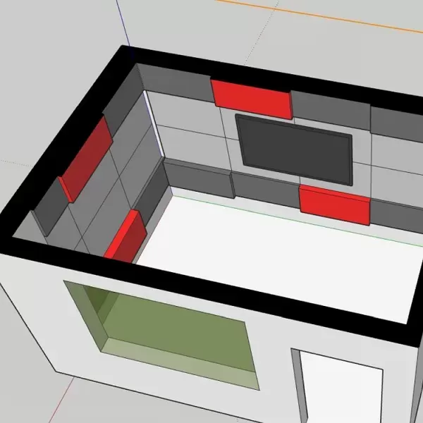 Installation von Akustikplatten in einem berühmten Radiostudio