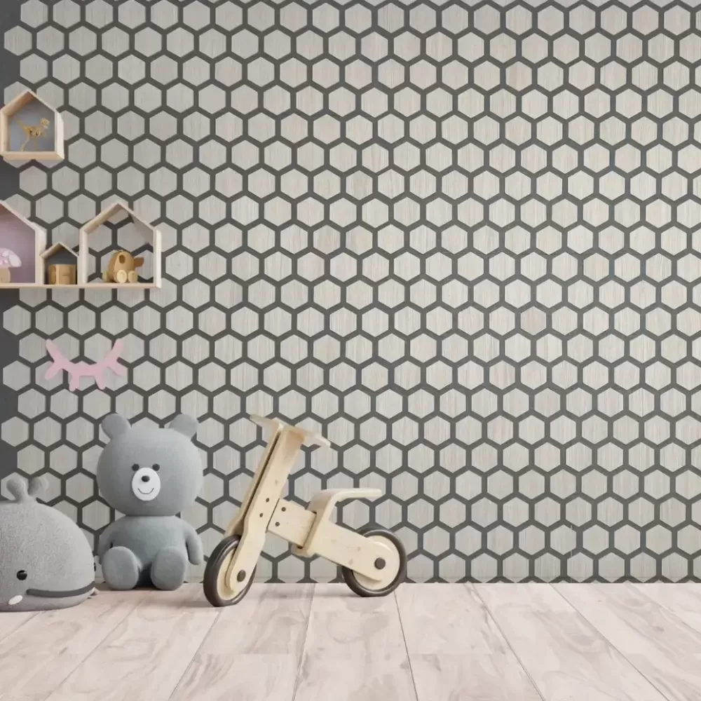 HexyBEL™ - Akustikplatte mit furniertem MDF und PET-Filz